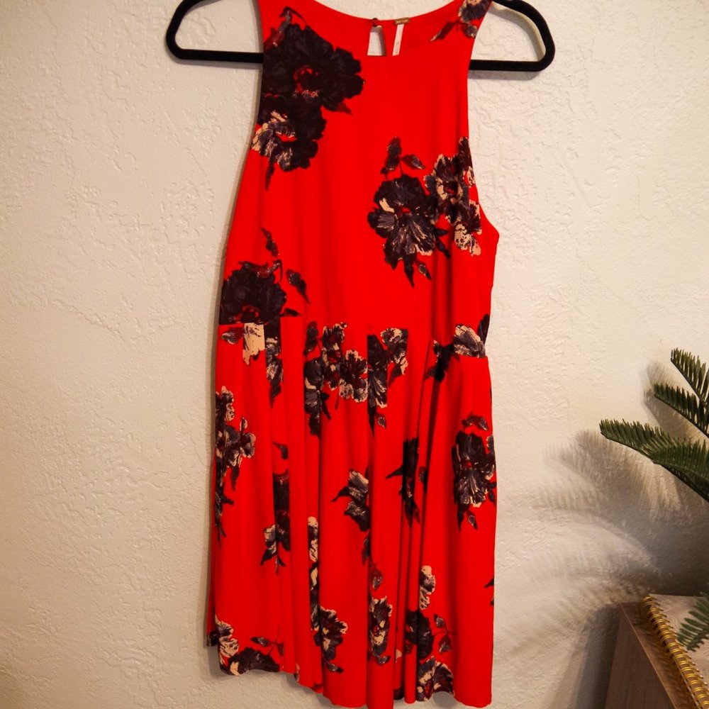 Racerback Pleated Dress with Pockets